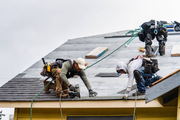 Professional Gutter Installation technician working in Milton, FL